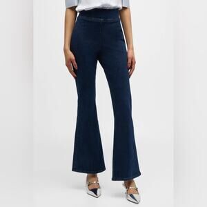 Paige black jet set flare leg jeans size 2 pull on